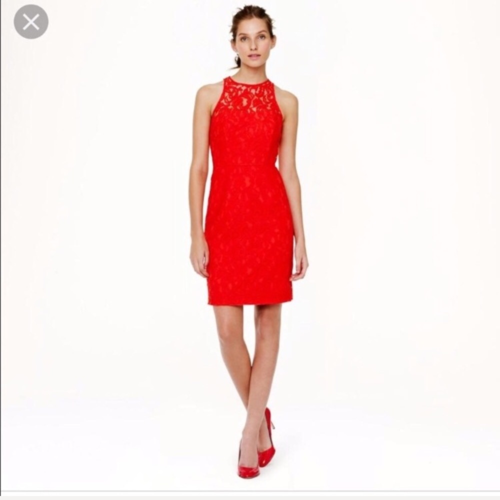 J.Crew poppy lace dress